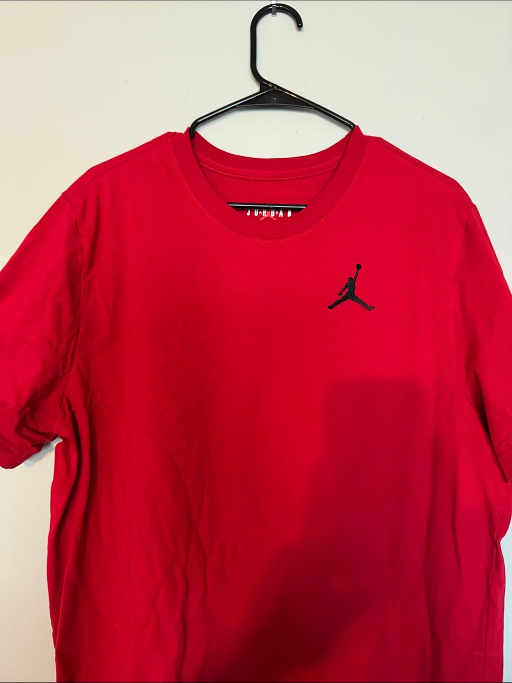 Jordan Men’s Red Short-Sleeve Tee with Black Jumpman